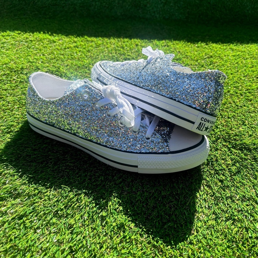 Converse Sparkling Silver Low-Tops